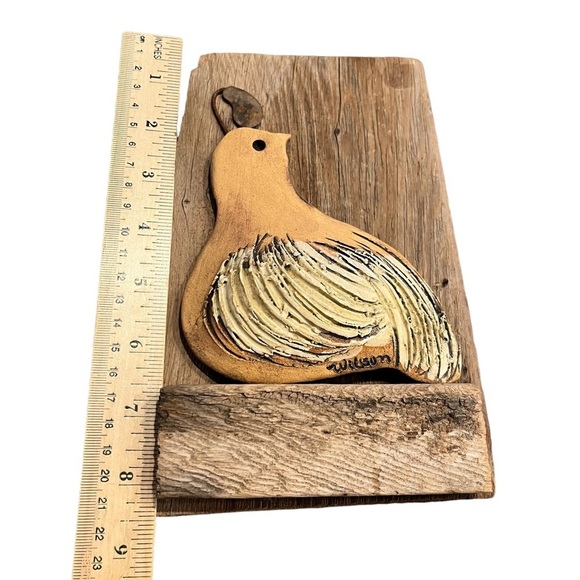 Joan Wilson Vintage MCM Signed Partridge Wall Art - Picture 5 of 7